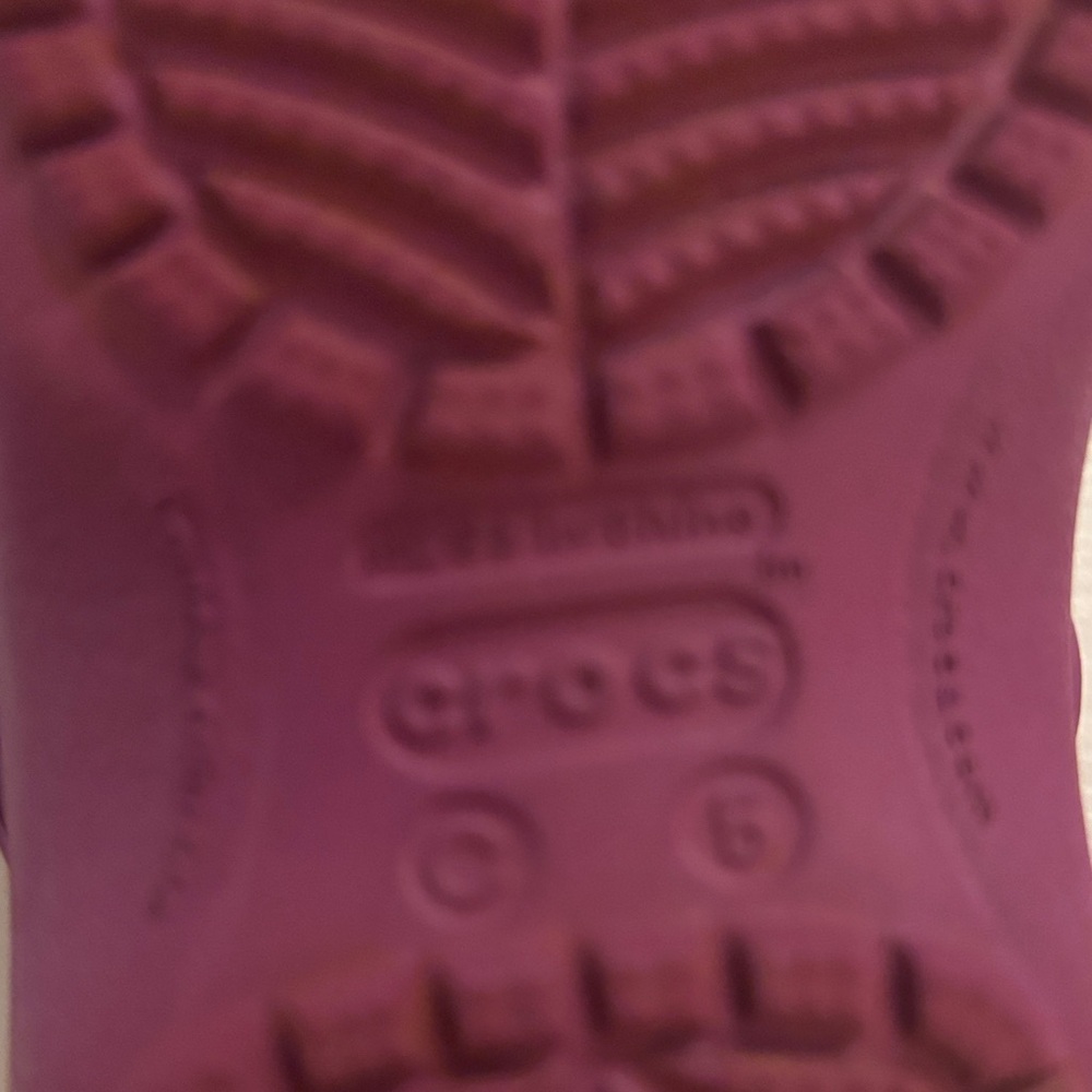 CROCS Kids Purple Sandals with Butterfly Charm - Picture 3 of 5